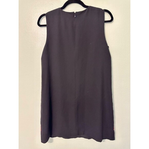 Cynthia Rowley Black Midi Palm Leaves Soft Fabric‎ Sleeveless Lined Dress Sz 8 - Picture 6 of 12